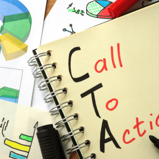Call to action with digital marketing examples.