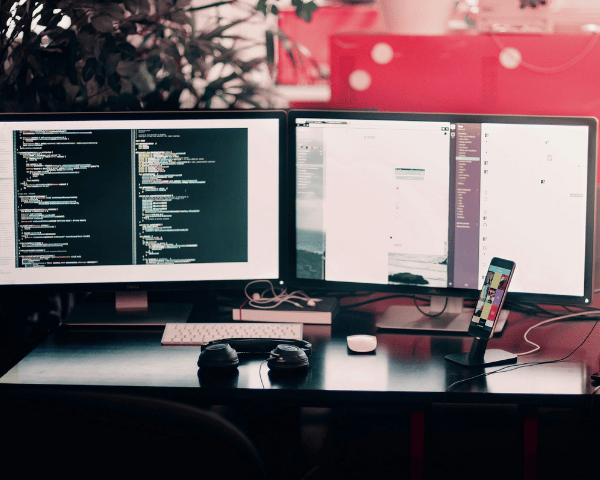 Two computer screens of previous technical seo service work.