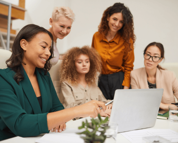 A group of technical seo service specialist discussing work.
