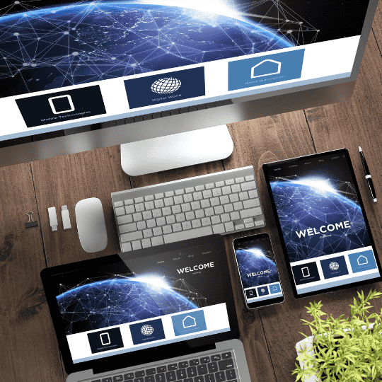 Engine optimization services leading to landing pages.