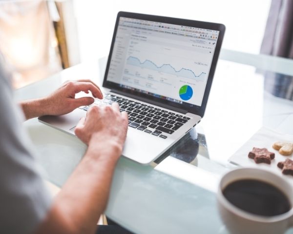 Looking at the analytics of each good online ads.