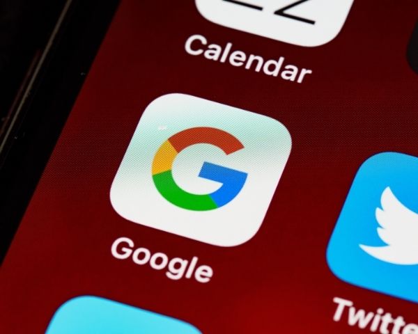 The google app displayed on a phone.