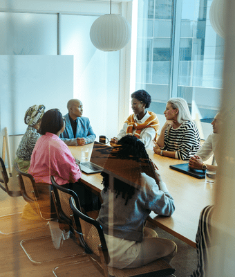 A digital marketing agency team planning strategy.