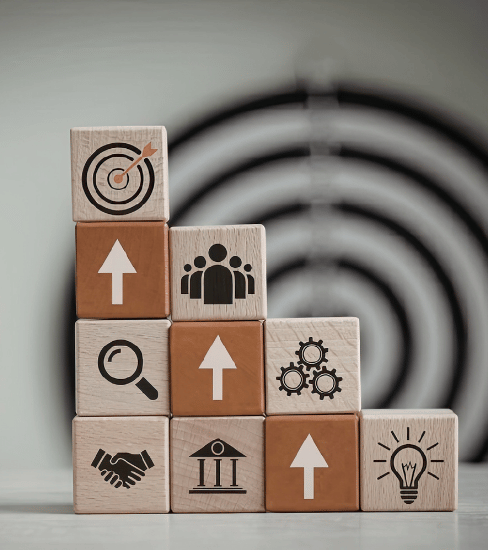 A bunch of building blocks showing the importance of rebranding.